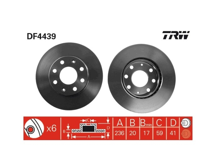 Piese Auto Opel SET Disc frana fata Chevrolet Aveo / Kalos  TRW Revizie Masina